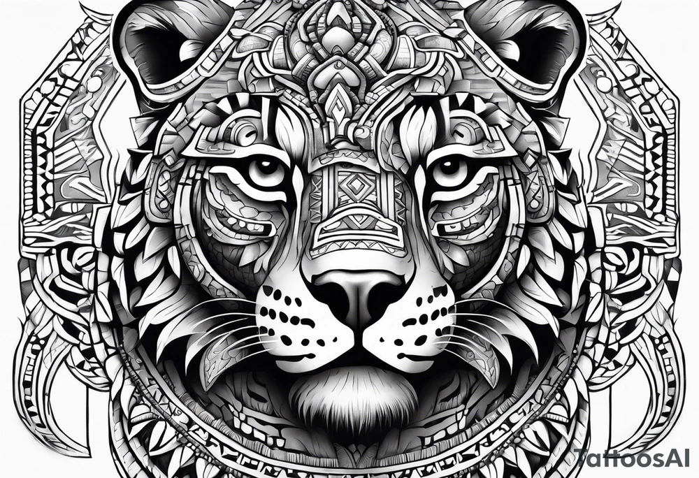 aztec jaguar totem tattoo idea