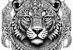 aztec jaguar totem tattoo idea