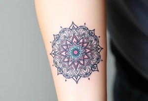 intricate mandala with sacred geometry and cosmic elements tattoo idea