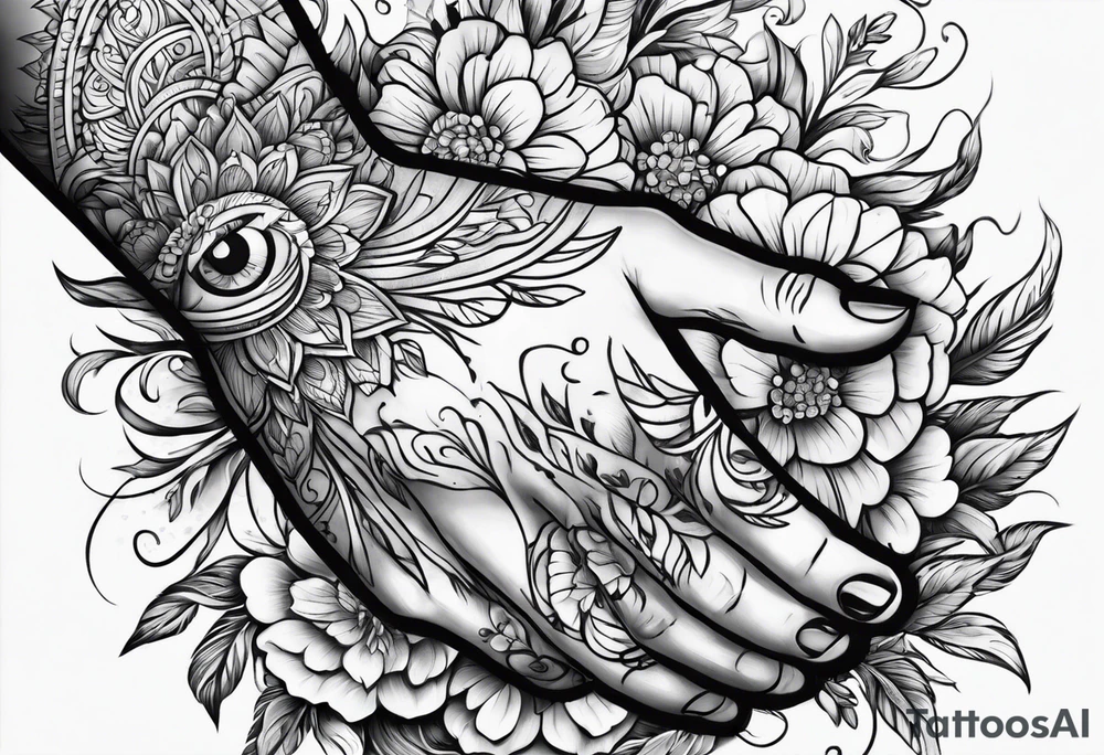 Hand reaching out tattoo idea