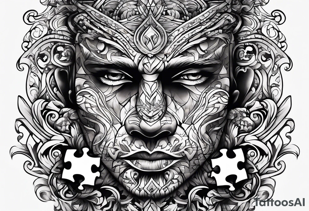 Autism puzzle piece tattoo idea