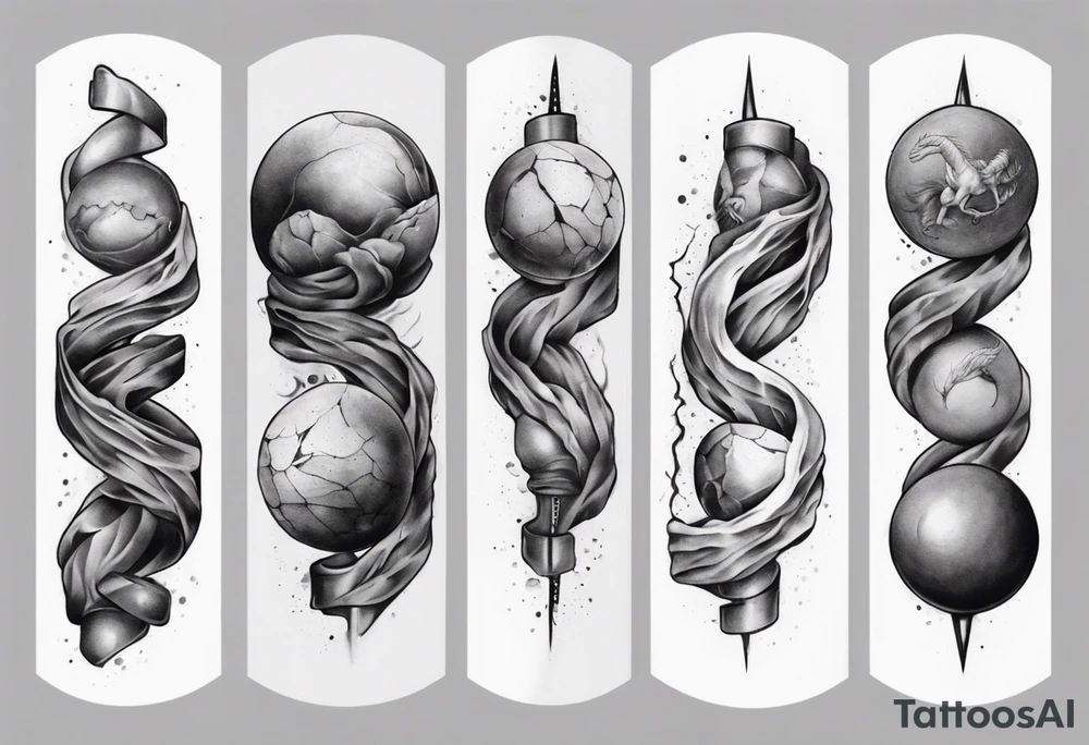 sisyphus arm sleeve tattoo idea