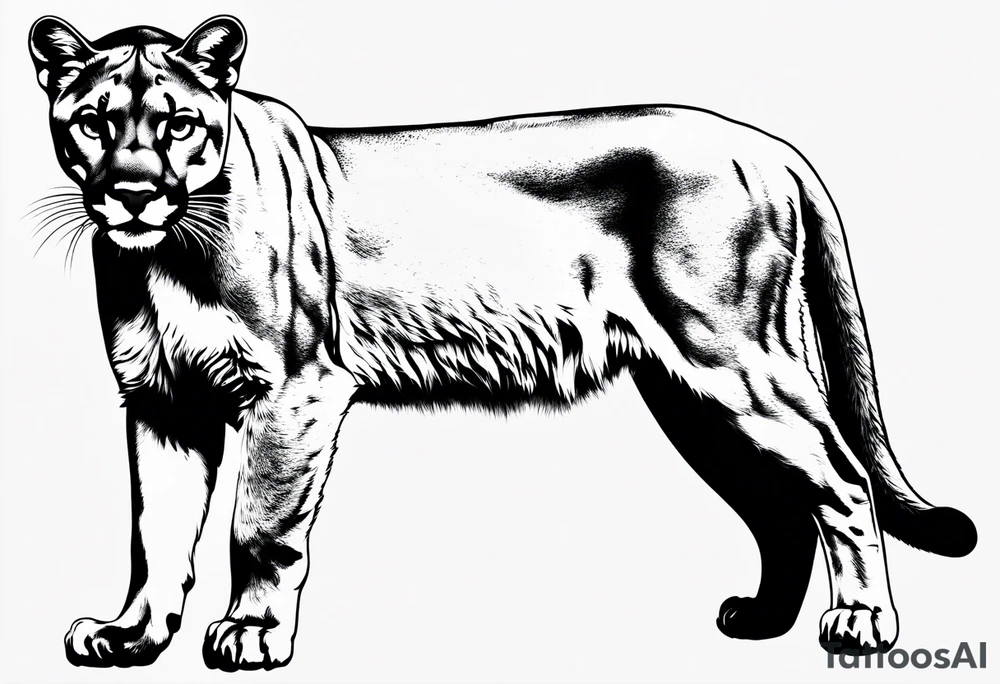 Mountain lion tattoo idea