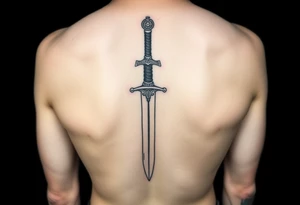 knight with asword in his hand. tattoo idea