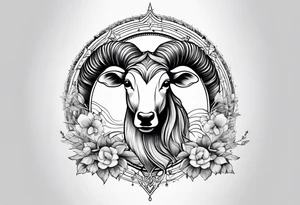 Dainty constellation aries tattoo idea
