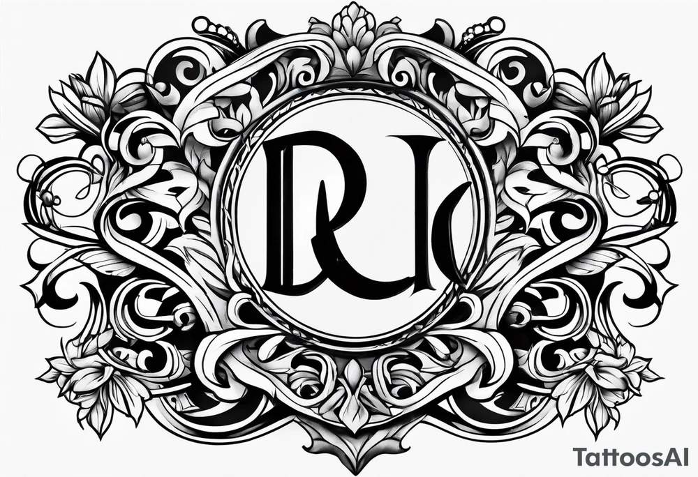 DLC initials together tattoo idea