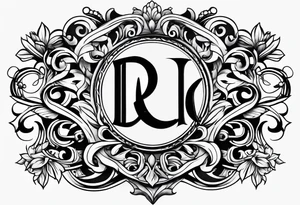 DLC initials together tattoo idea