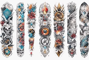 patchwork tattoo for full arms tattoo idea