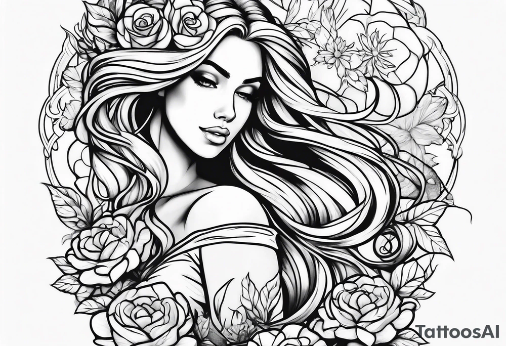 Repunzel flower tattoo idea