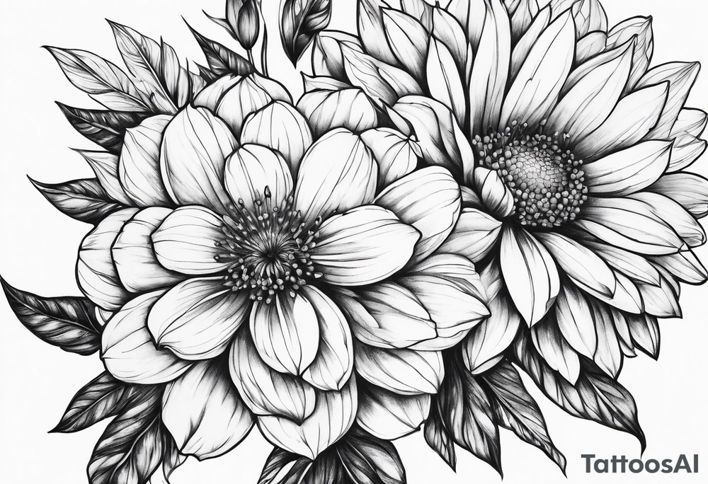 Month of December flower tattoo idea
