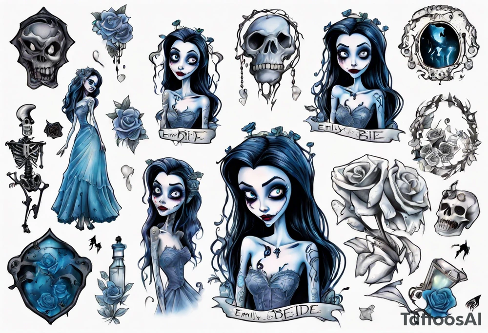 emily from corpse bride tattoo idea