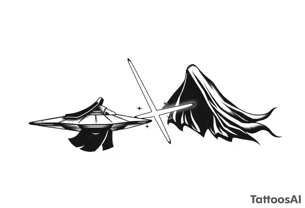 jedi vs sith star ship tattoo idea