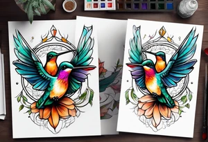 hummingbird lines arm tattoo tattoo idea