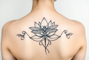 Lotus with dragonfly tattoo idea