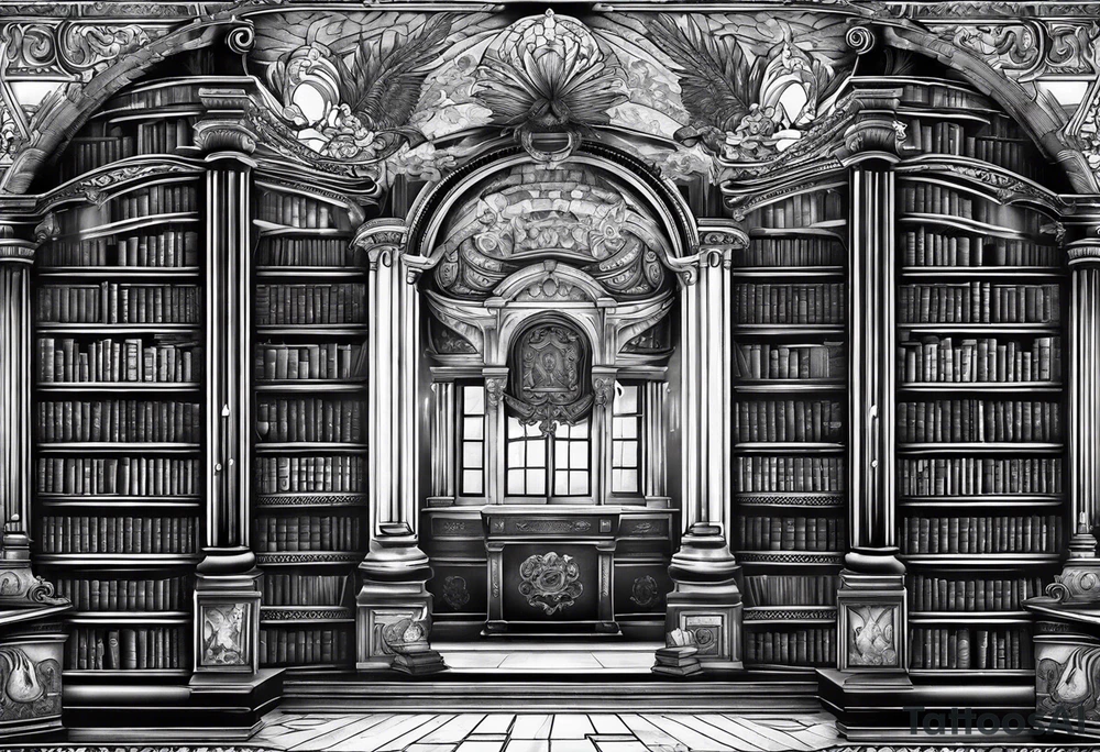 Library tattoo idea