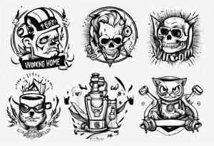working from home tattoo idea