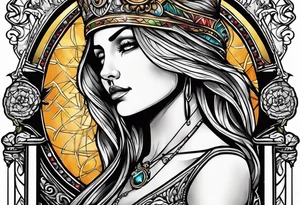 A tarot card design tattoo idea