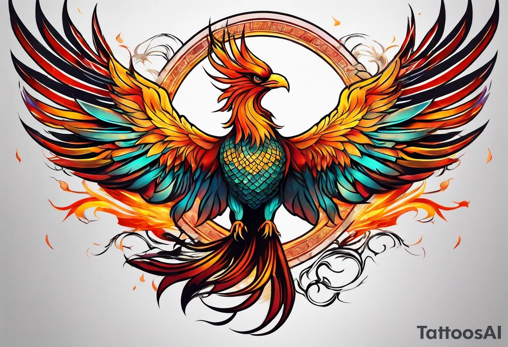 rising phoenix tattoo idea