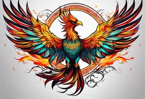rising phoenix tattoo idea