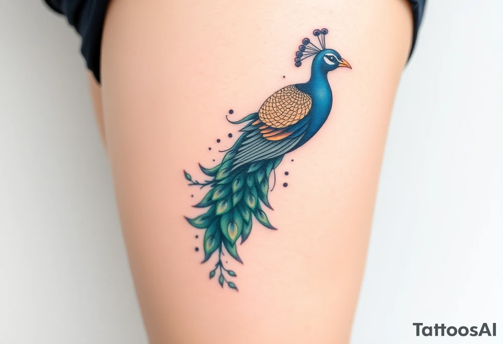 Peacock tattoo idea