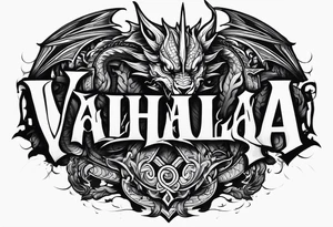 Valhalla chains dark cloud
 sword dragon tattoo idea