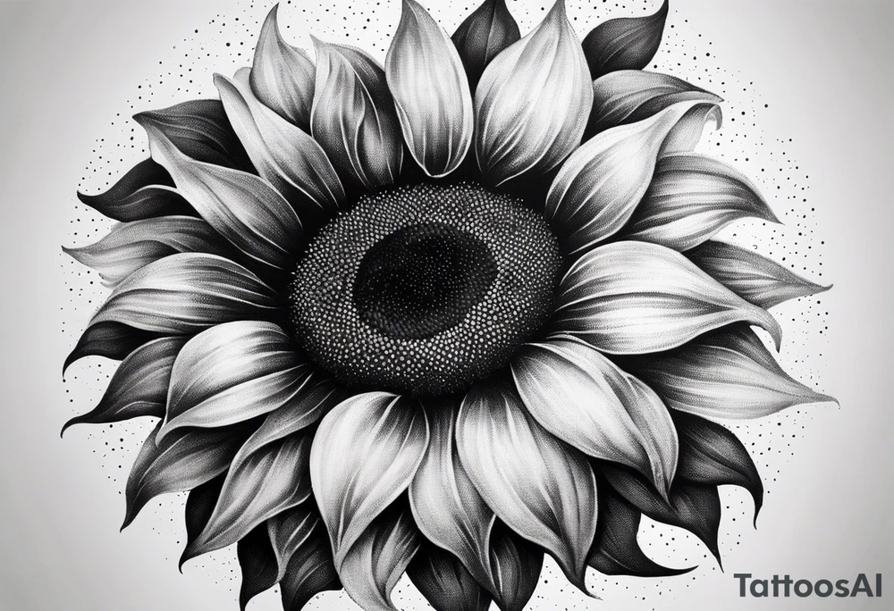 a sunflower tattoo idea