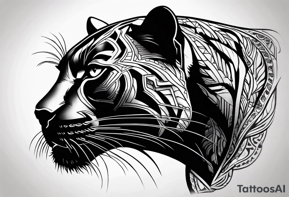 black panther tattoo idea