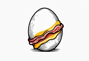 Egg with bacon tattoo idea
