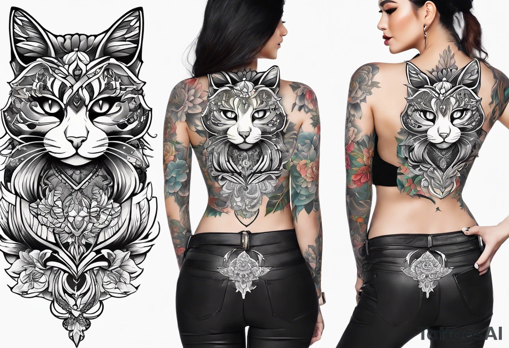 Busty Neko sternum tattoo designs tattoo idea