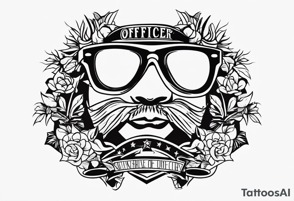 sunglasses Officer tattoo idea