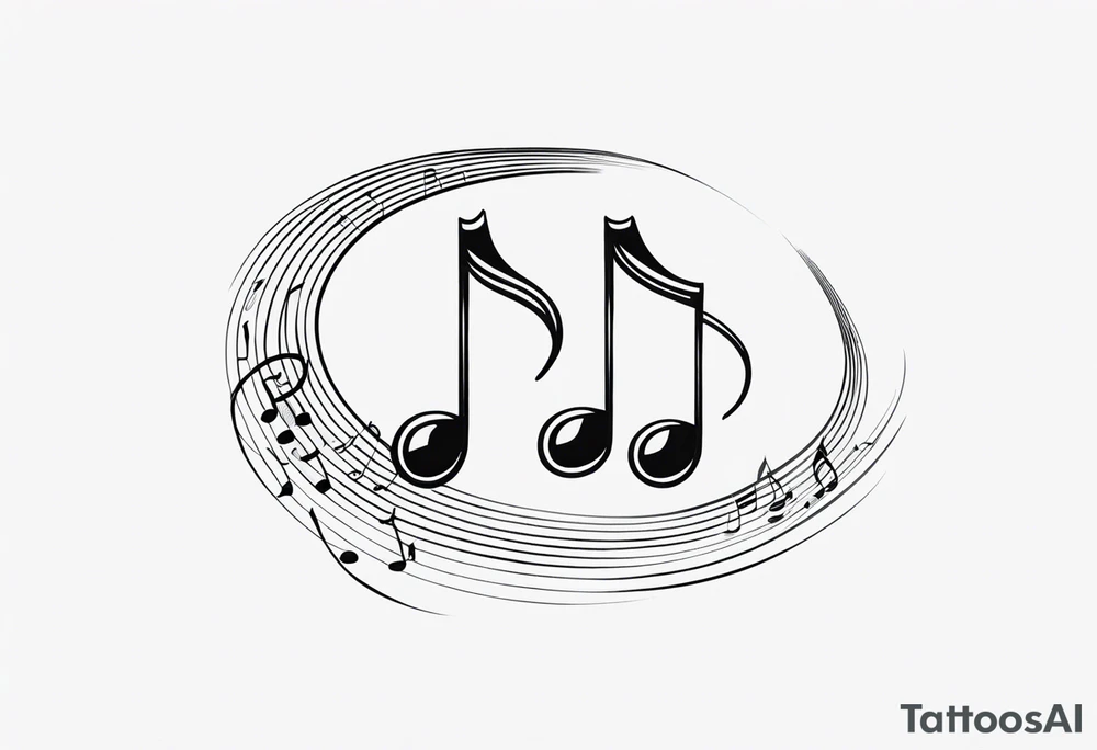 music note tattoo idea