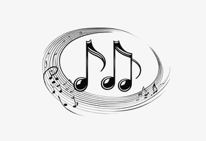 music note tattoo idea