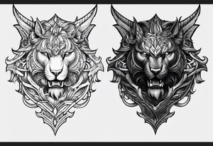 Armor for upper arm and chest tattoo idea