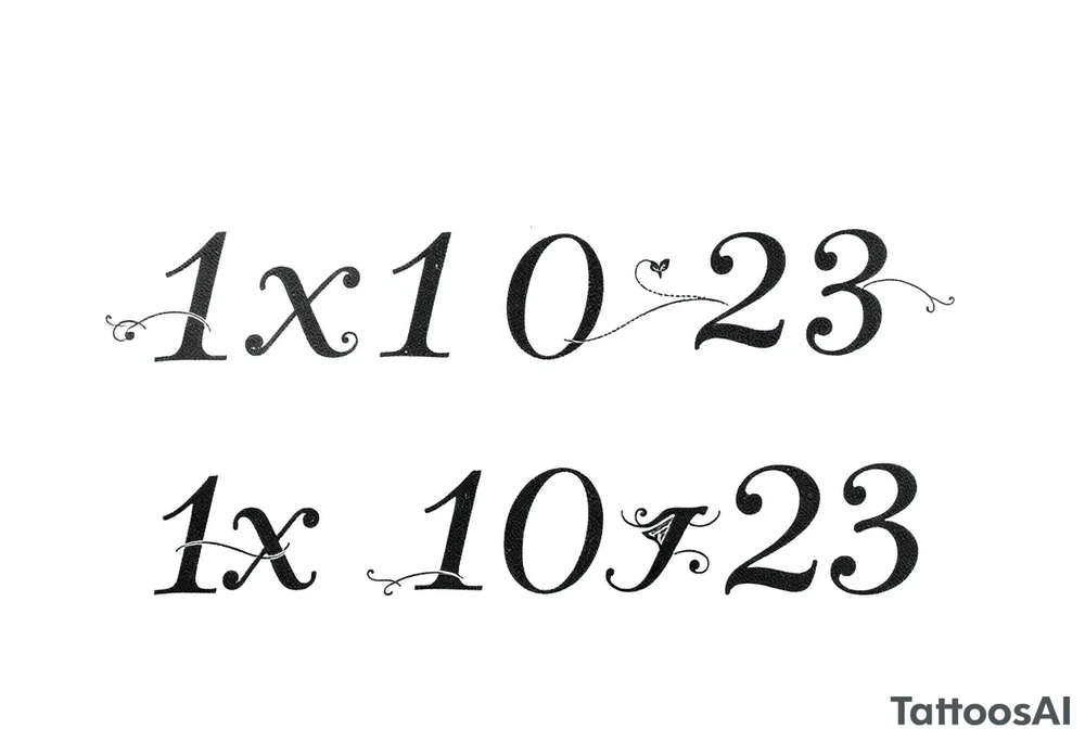1x10^23 tattoo idea