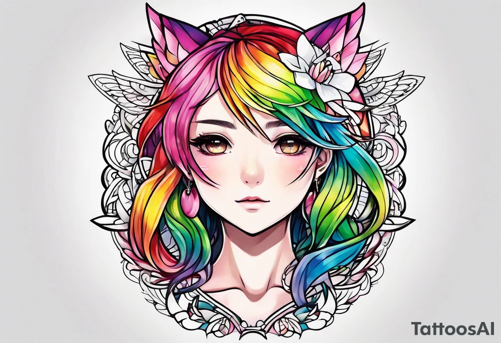 Madoka magica rainbow tattoo idea