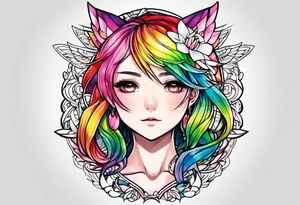 Madoka magica rainbow tattoo idea