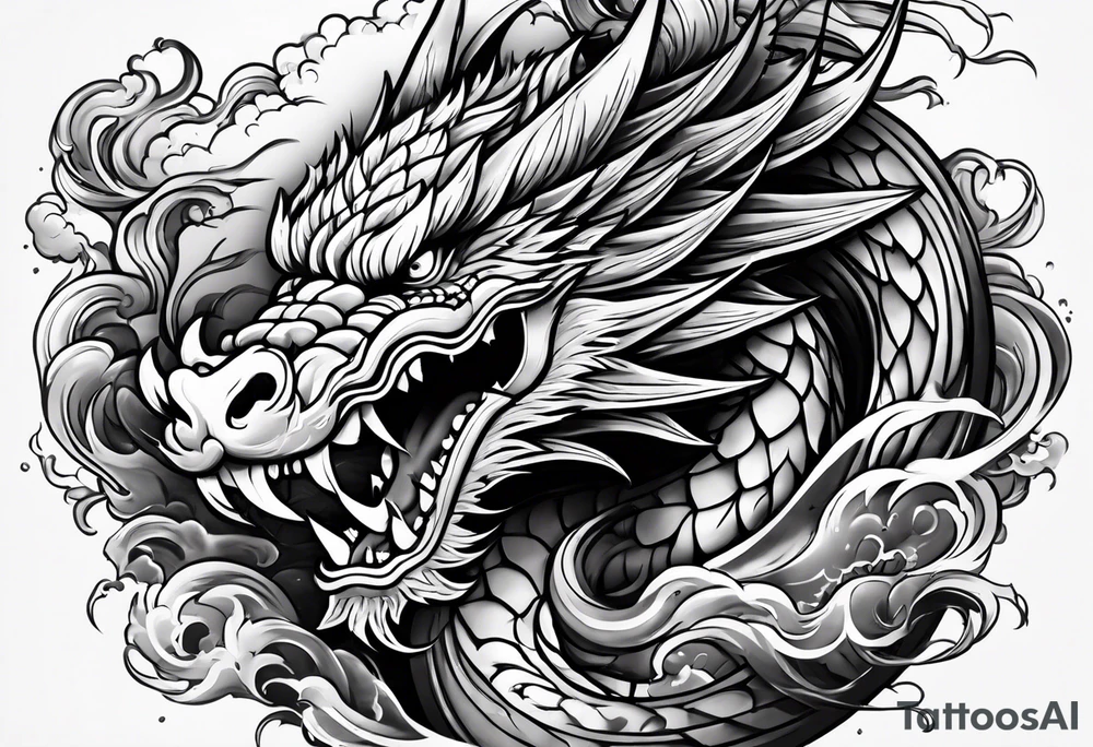 DRAGO GIAPPONESE DA FARE SU UN BRACCIO tattoo idea