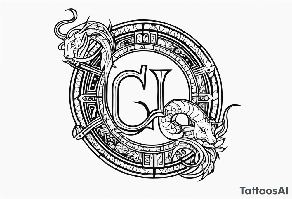 Capricorn and includes the letters sjy tattoo idea