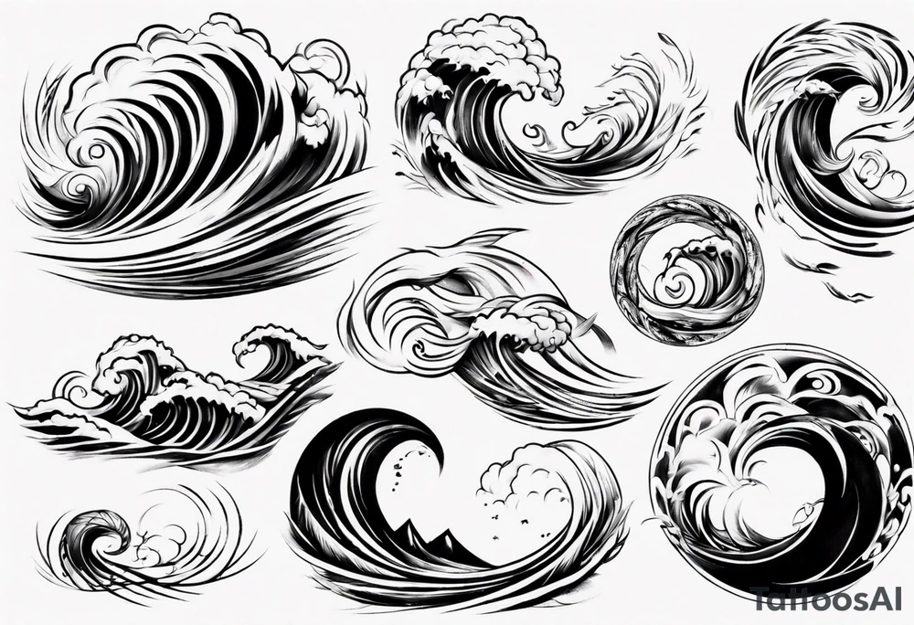 wind waves tattoo idea