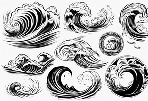 wind waves tattoo idea