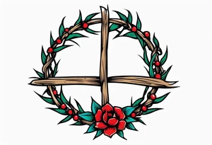 crown of thorns
old school vintage simple traditional design 



bold color simple tattoo idea
