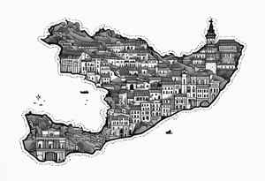 map of balearic   islands tattoo idea