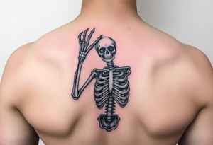 Hell skeleton trying to reach up tattoo idea