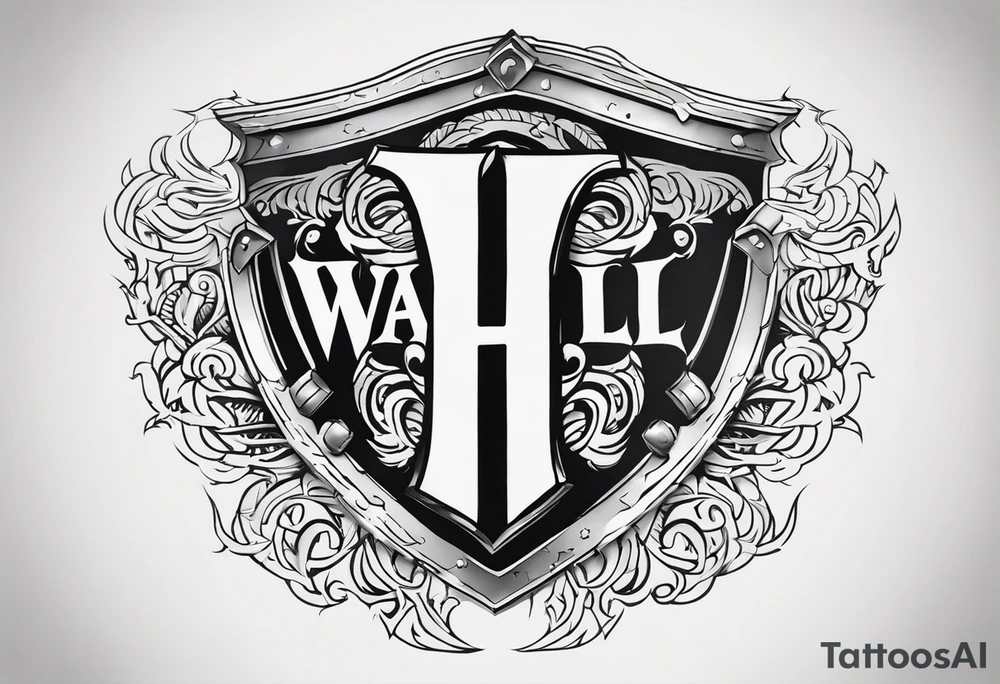 valhalla wounded shield tattoo idea