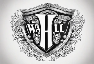 valhalla wounded shield tattoo idea