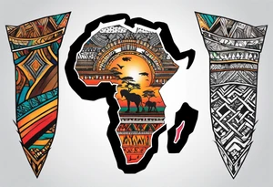 Africa continent tattoo idea