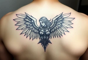 Realistic Valkyrie tattoo idea