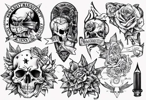 Massachusetts pride colors tattoo idea