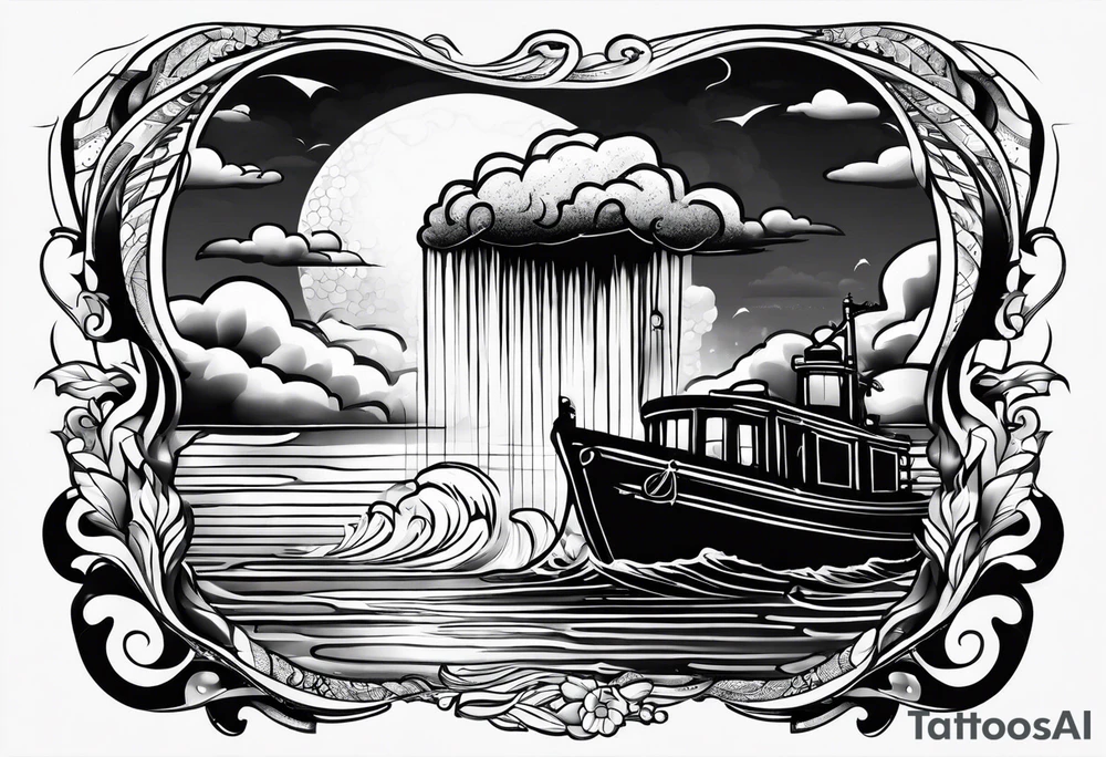 a shower that rains cold water tattoo idea