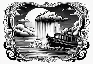 a shower that rains cold water tattoo idea